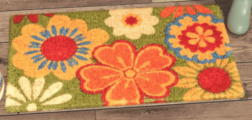 the fenner summer flower coir dormat from wayfair