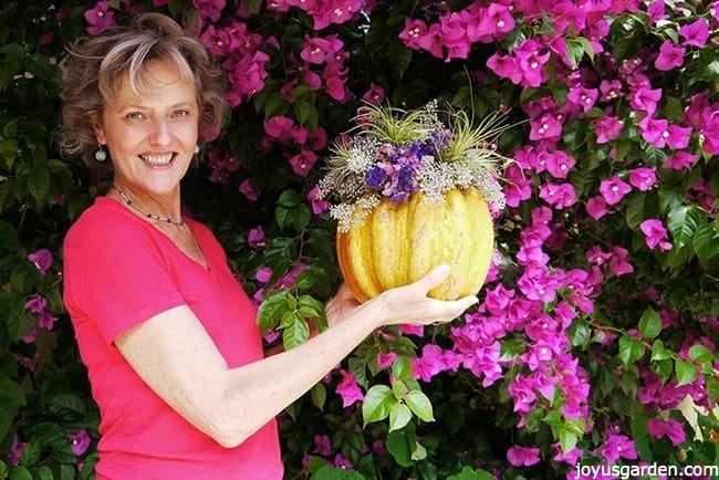 Nell with a pumpkin