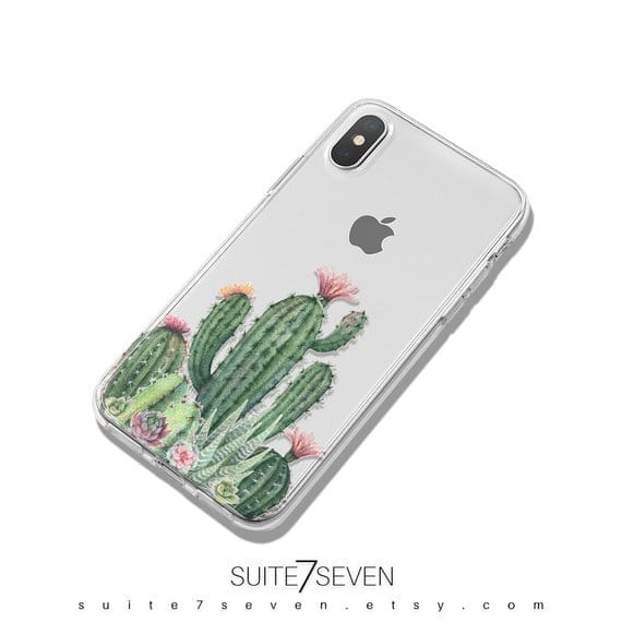 an iphone case with succulents on it