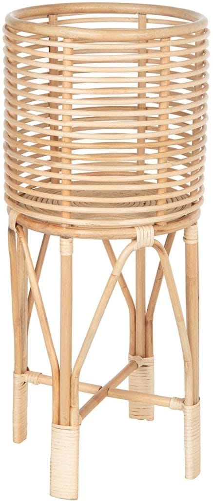 plant stand made from light rattan