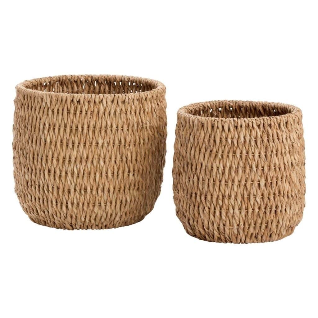 two weaved baskets available at world market