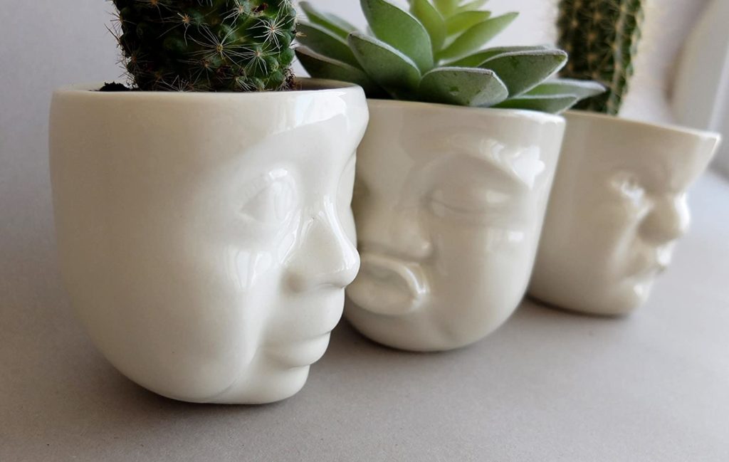 porcelain face pots set of three available at amazon 