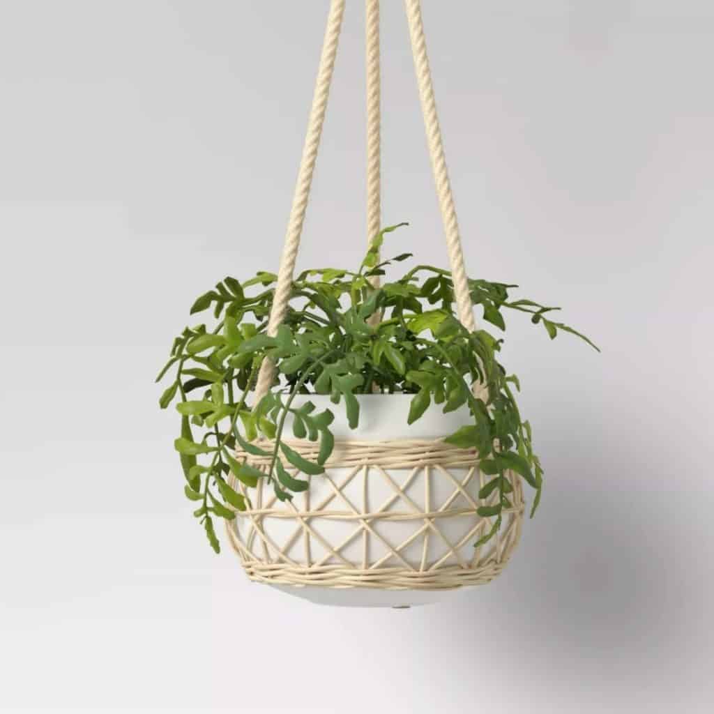 rattan ceramic hanging planter from target