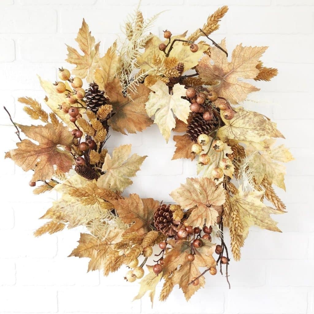 pine cone and berry wreath from etsy
