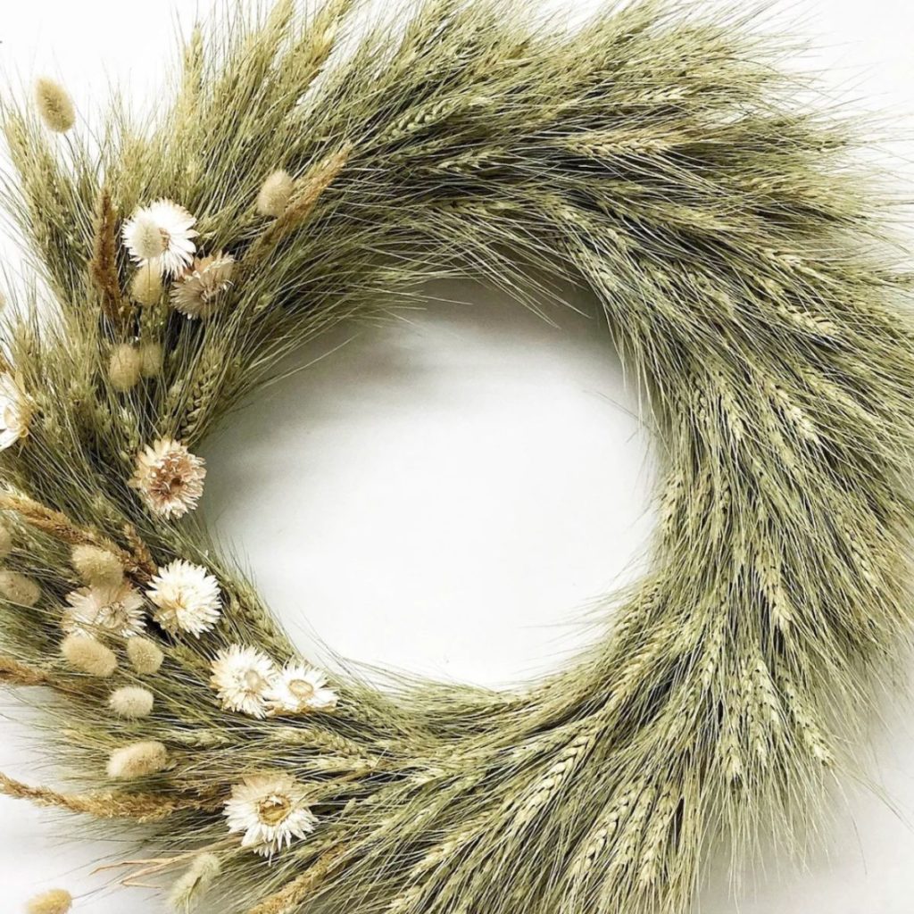 wheat style wreath from etsy