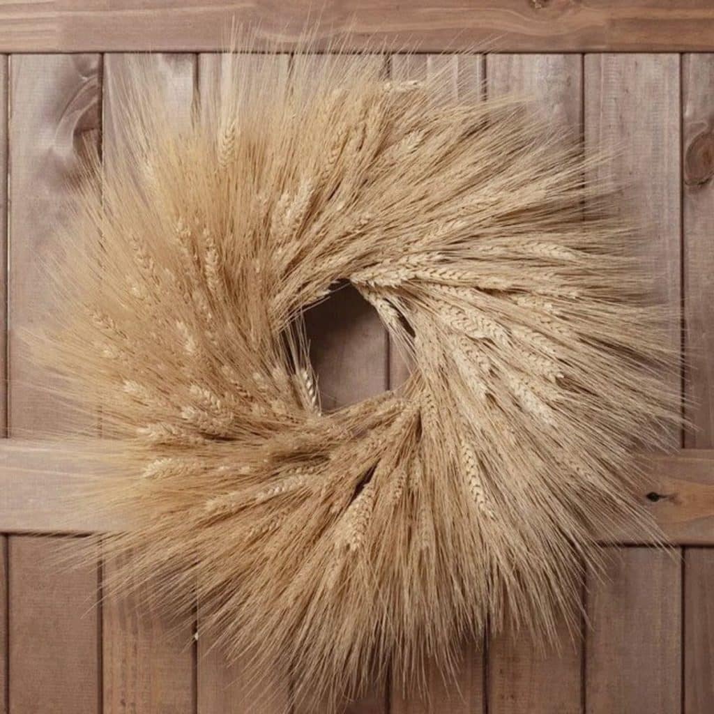 blonde wheat wreath from etsy