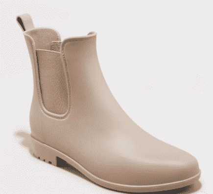Chelsea style rain boots in tan from target.
