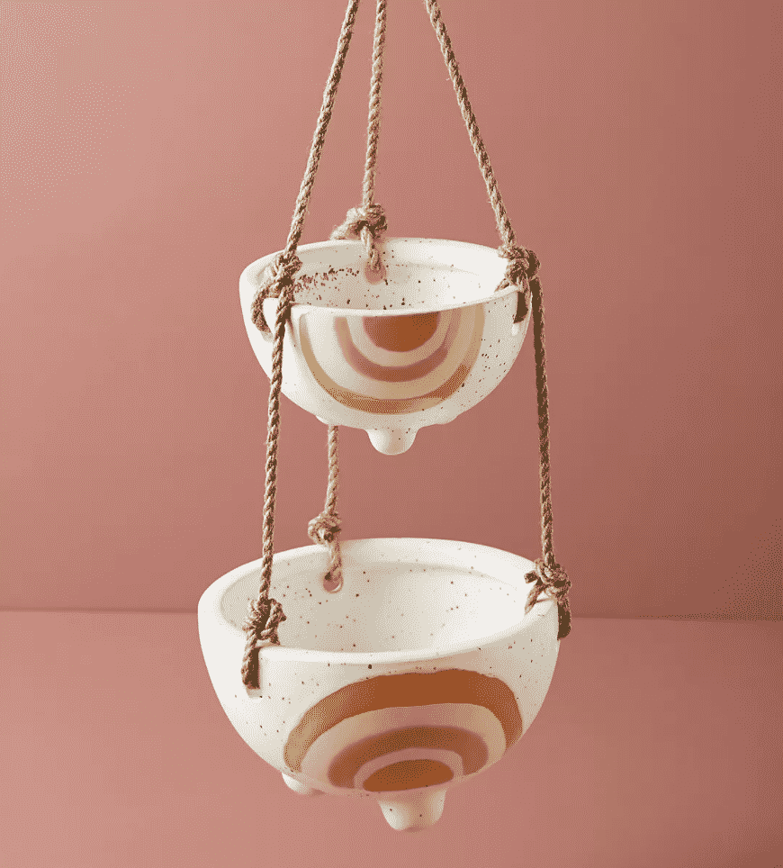 2 tier hanging planter from anthropologie
