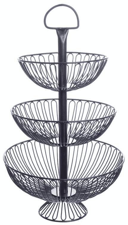 three-tiered black wire basket from macy's