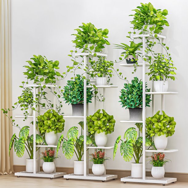 white multi tiered plant stand at walmart