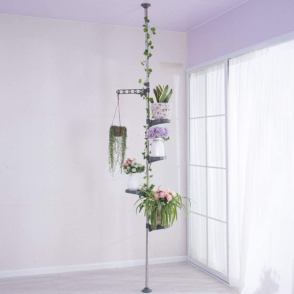 grey 5 layer plant stand pole at amazon