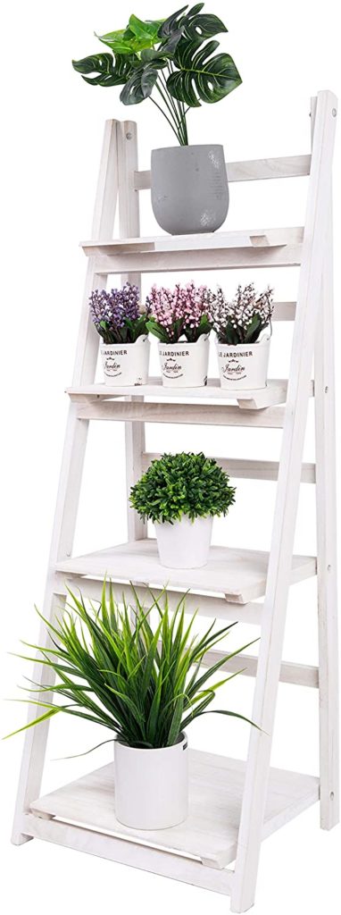 white plant stand ladder shelf at amazon