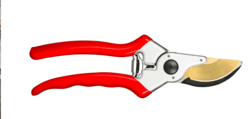 Red handle titanium pruners from amazon.