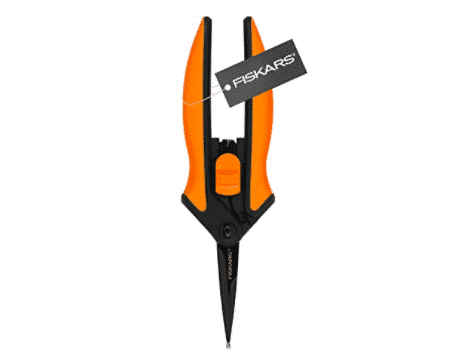 Orange and black handle floral snips from amazon.