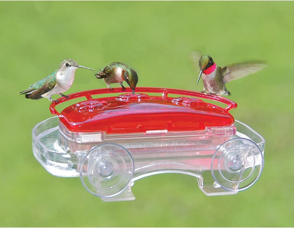 the jewel box feeder for hummingbirds to attach to a window on amazon