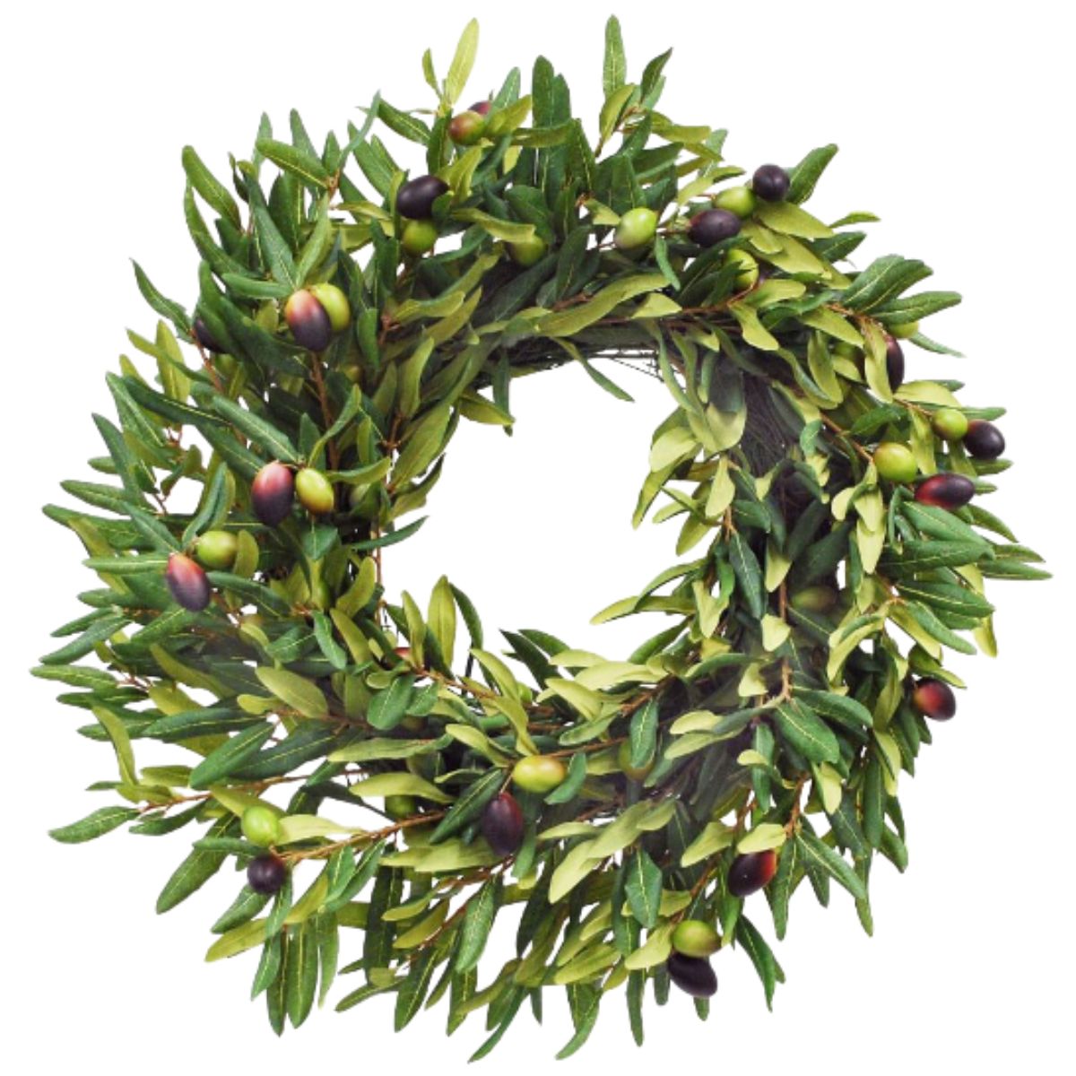 olive leaf wreath from pottery barn