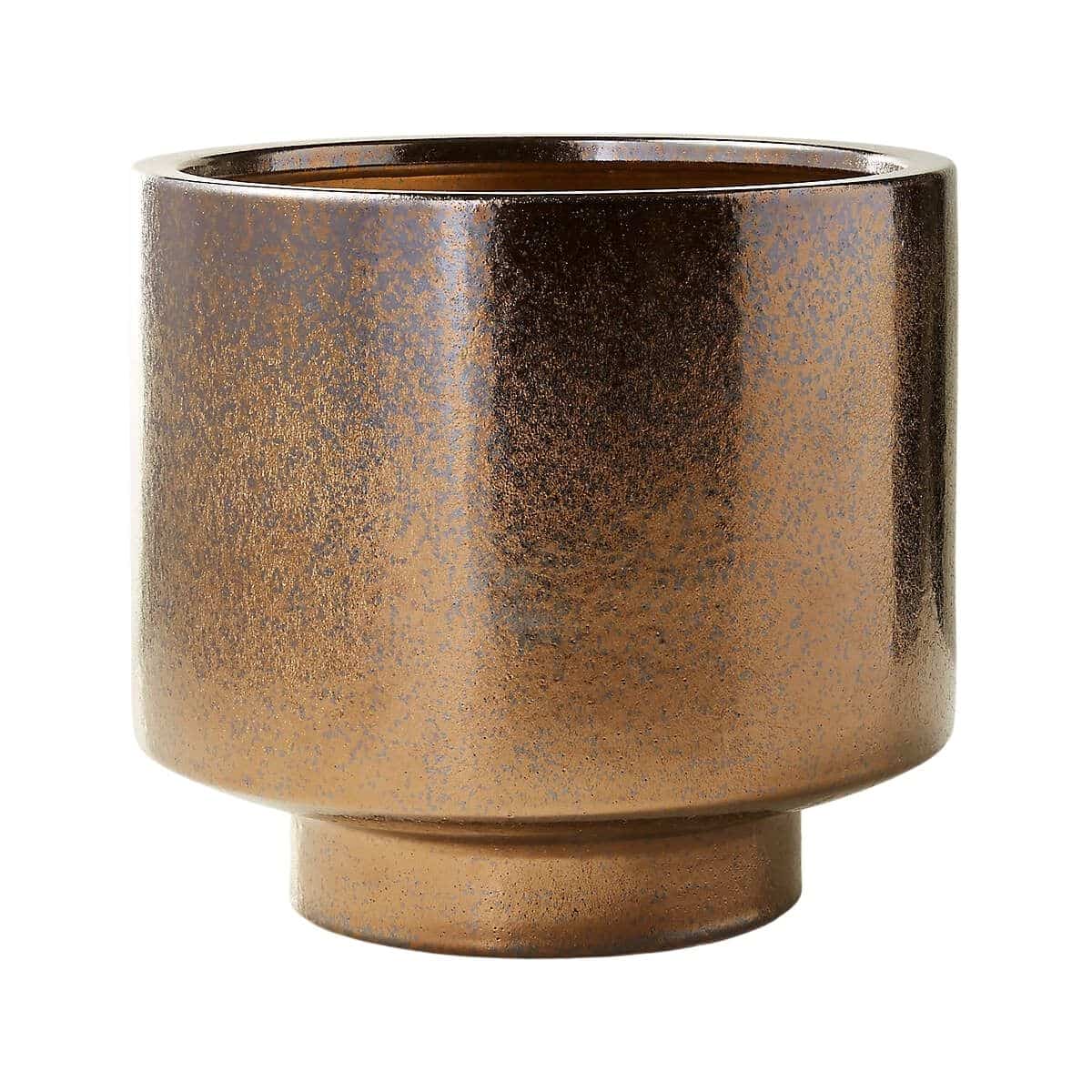 Metallic Bronze planter from CB2. 