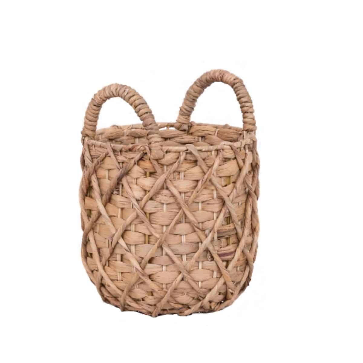 Natural Hyacinth Basket Planter from Walmart. 