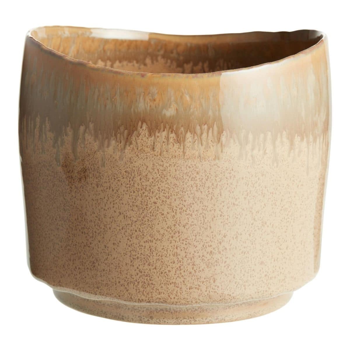 Tan Ombre Glaze Ceramic Planter in tan color from World Market.