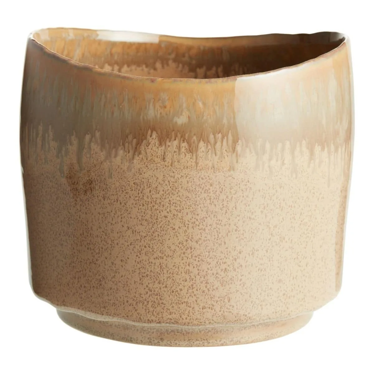 Tan Ombre Glaze Ceramic Planter in tan color from World Market.