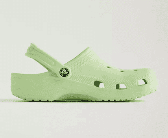 Green crocs from Urban Outfitters.