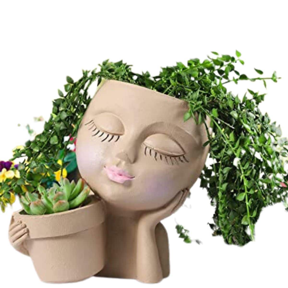 Dual Sweet Girl Head Planter from Amazon.