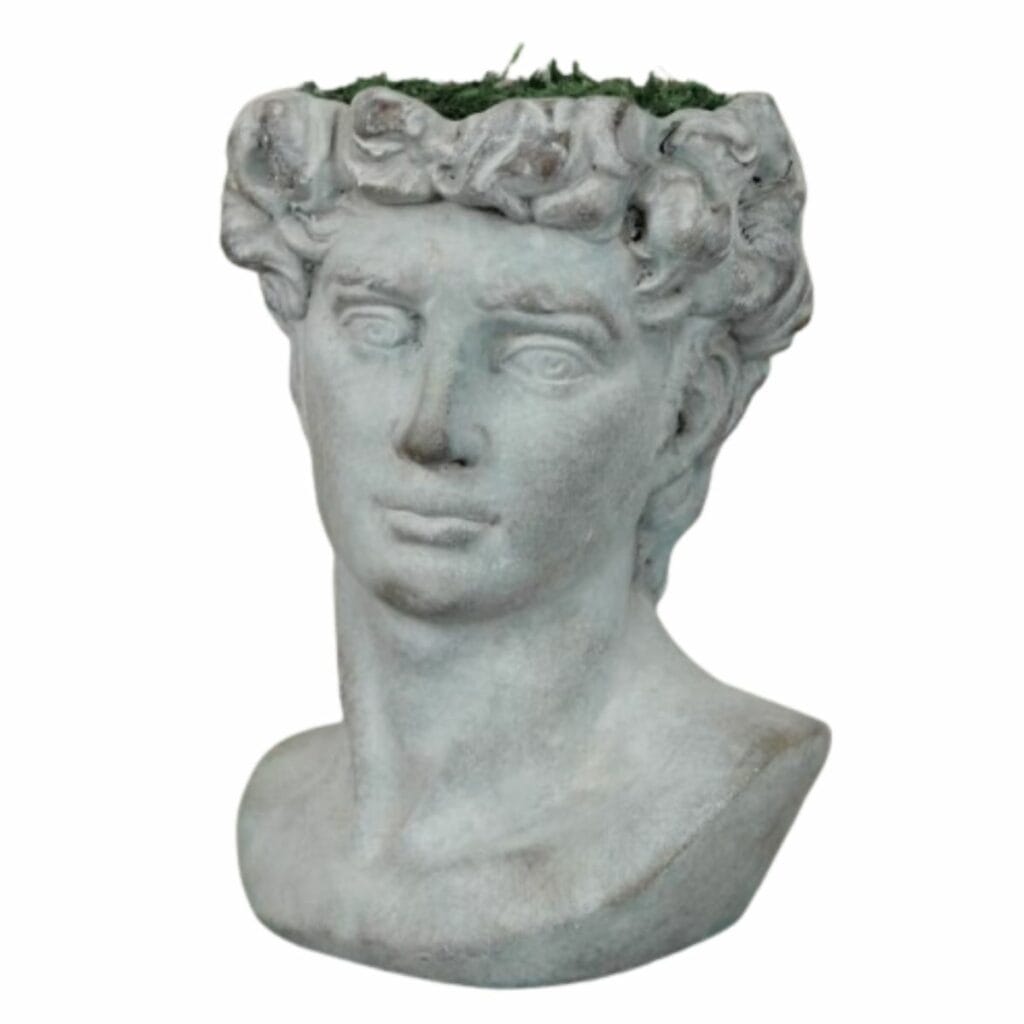 Roman style head planter from Etsy. 