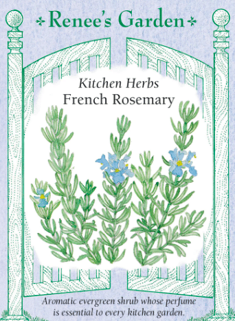 French Rosemary herb seed packet from the vendor Renee's Garden.