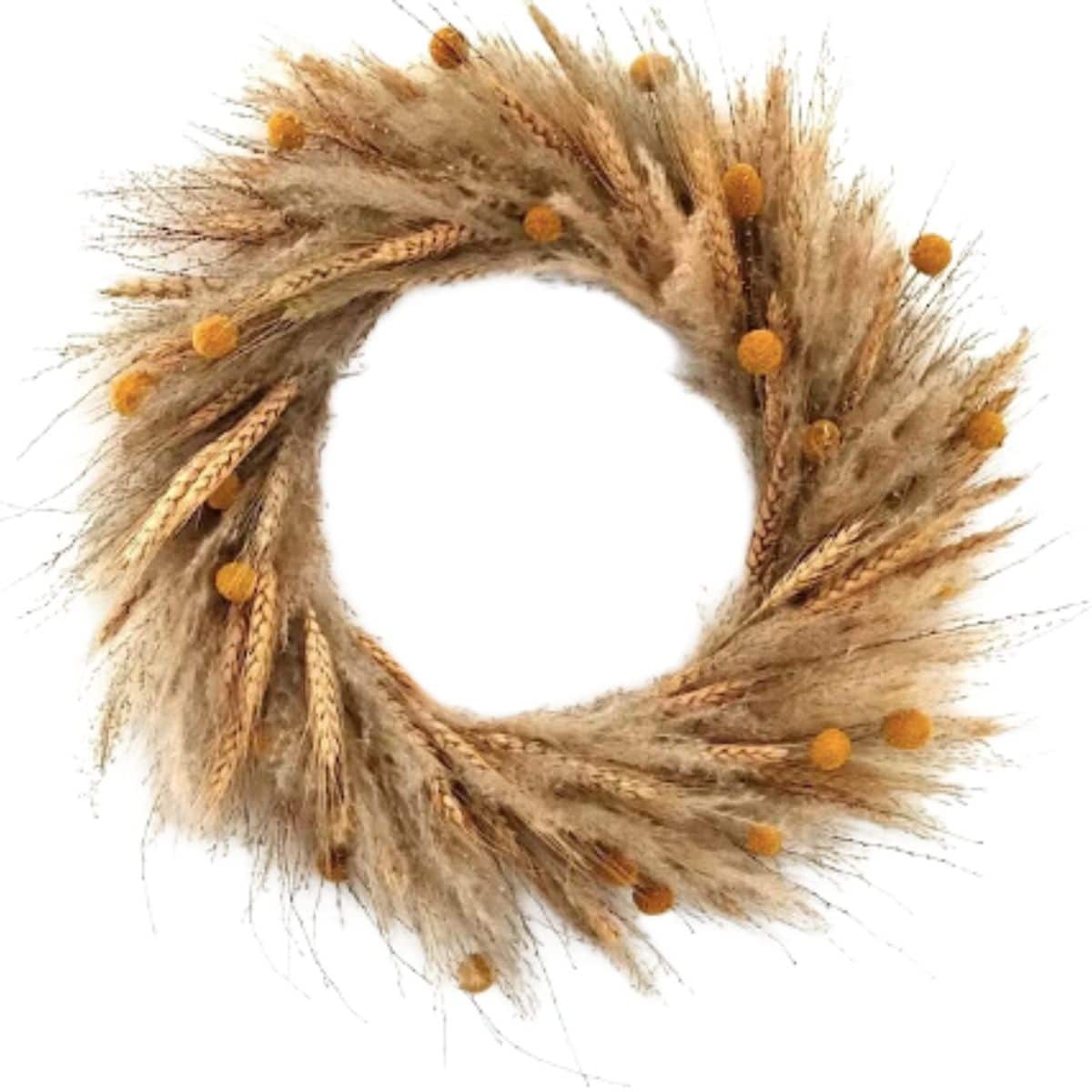 Handmade Wheat Fields Wreath in fall colors from etsy.