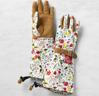 Floral garden gloves from william sonoma.
