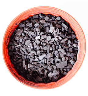 In a bowl is Horticultural Charcoal from Amazon.